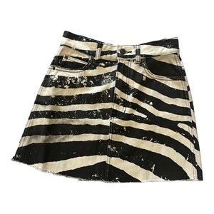 Marc Jacobs Zebra print denim skirt